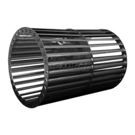 Pem Motors Double Inlet Blower Wheel, 6-25/64in Dia., CCW, 2050 RPM, 1/2in Bore, 7inW, Galvanized 1503006